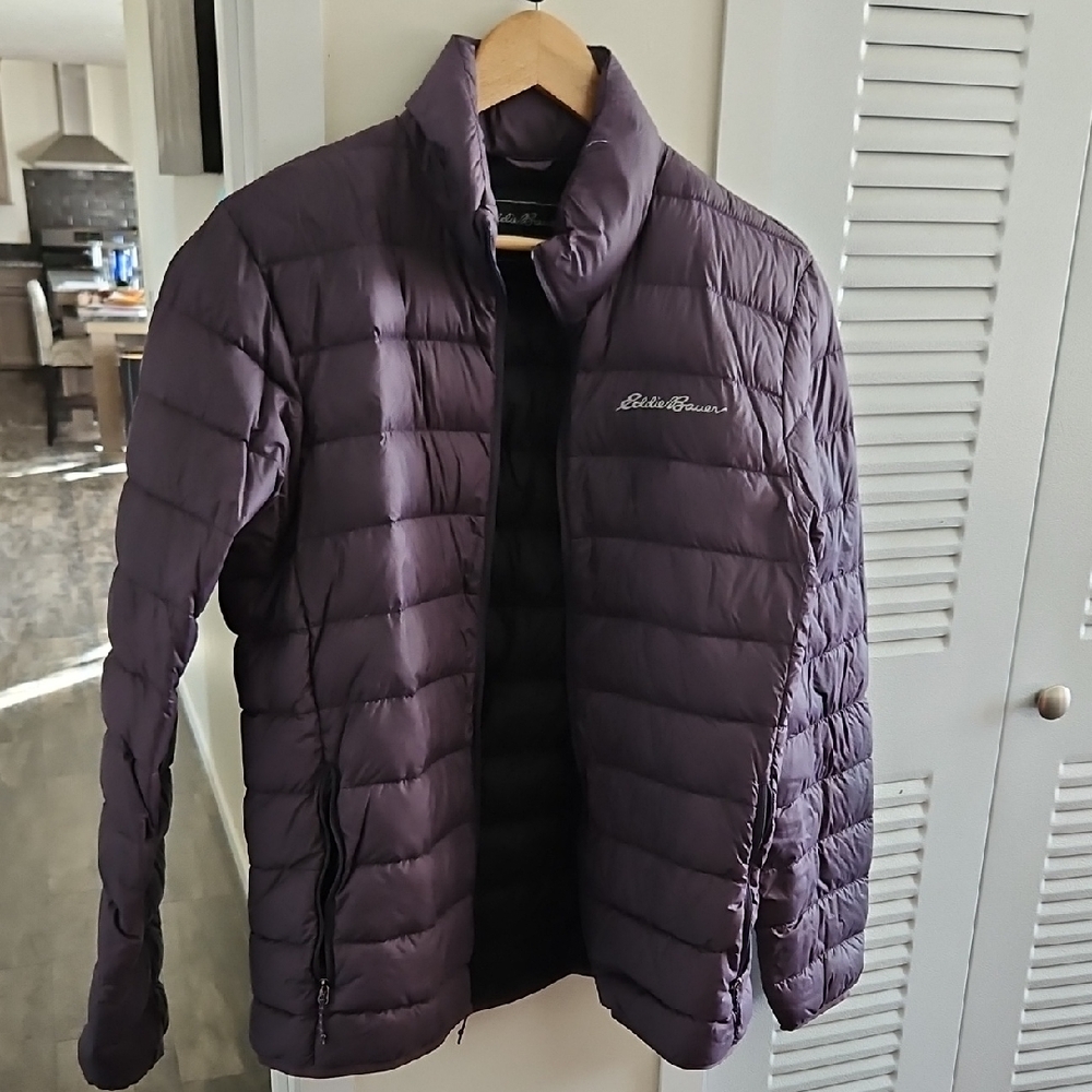 Eddie Bauer Men's Dark Purple Puffer Jacket